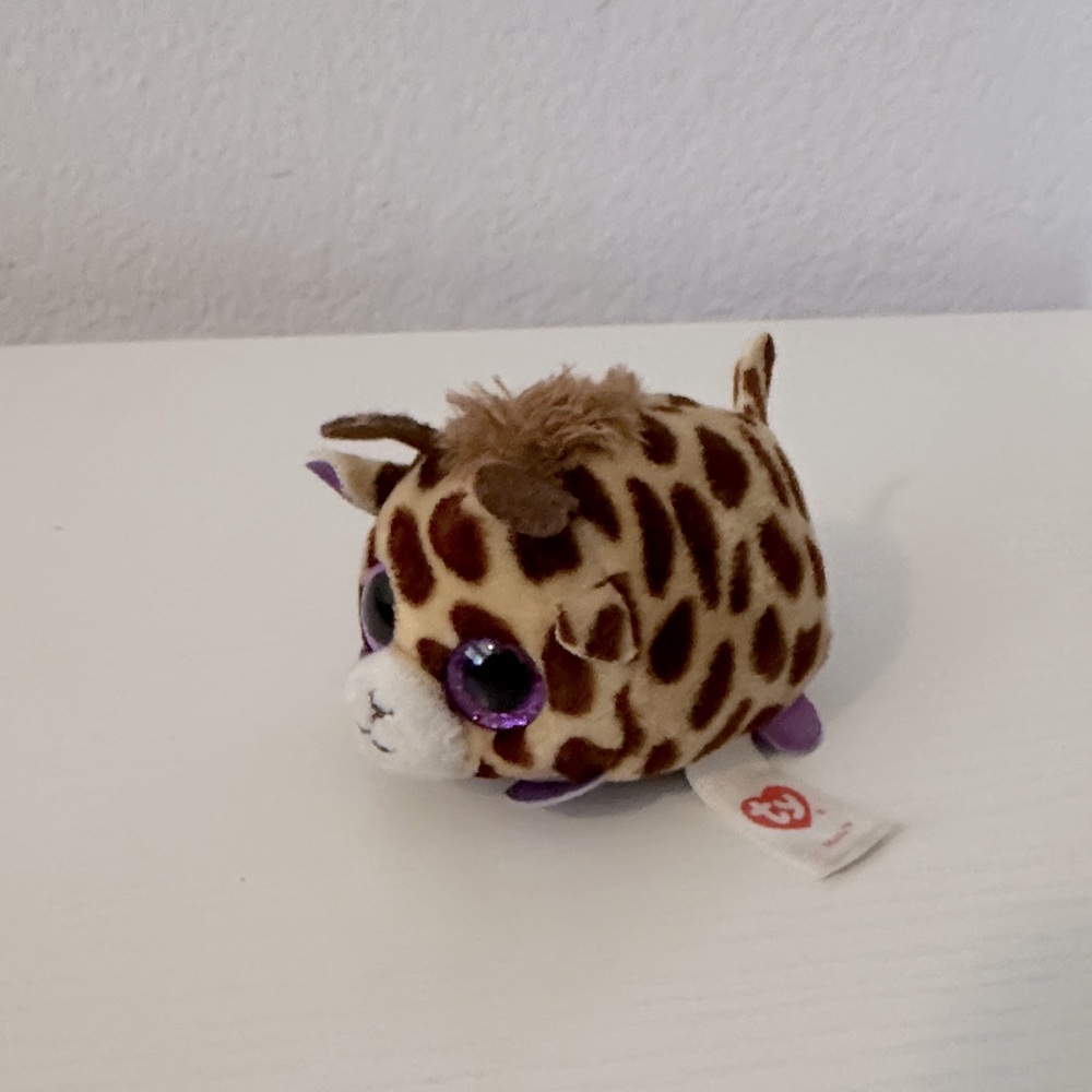 Ty Giraffe Plush Toy Mabs- Brown and Purple